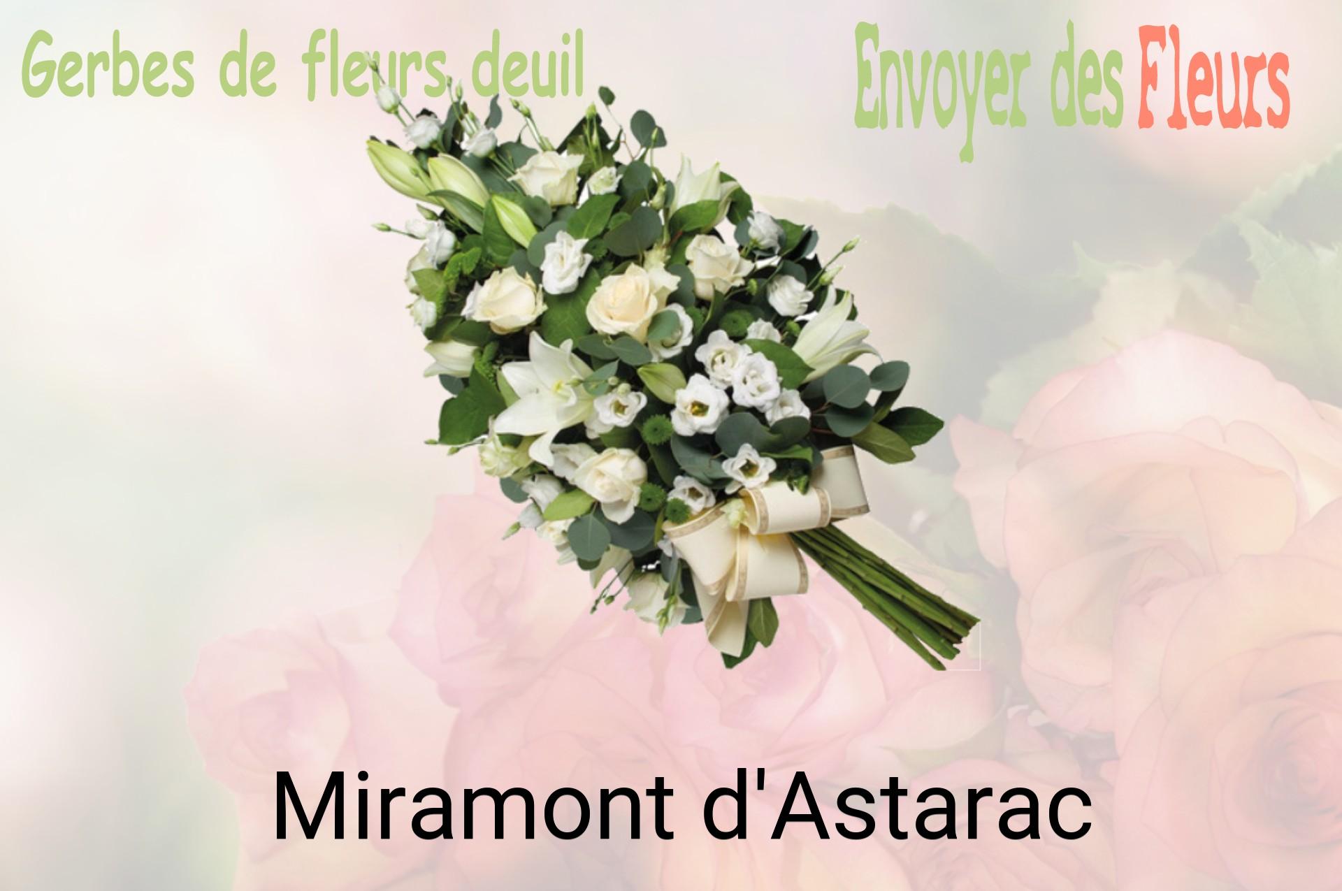 Gerbe de fleurs de deuil livrée à Miramont-d'Astarac